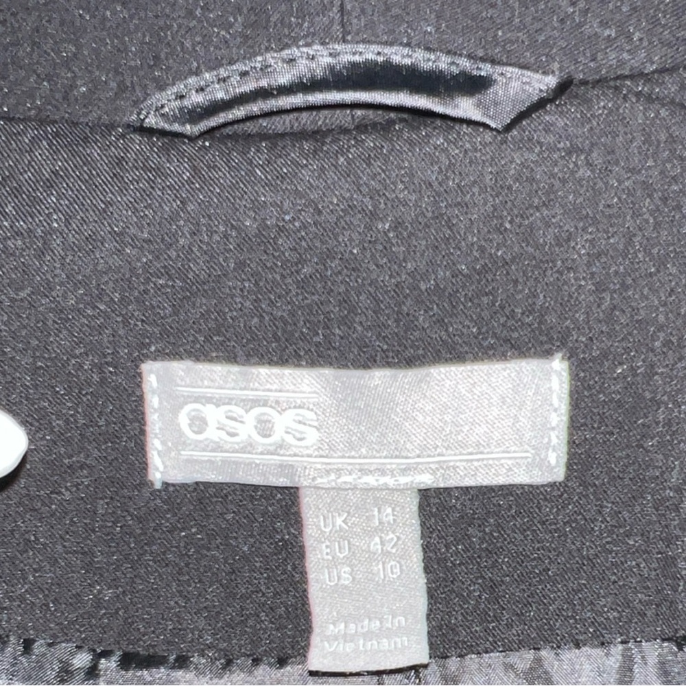 ASOS Women Tuxedo Blazer Jacket Black Size 10 - Picture 9 of 9
